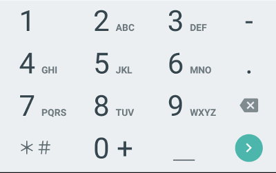 Phone number keyboard